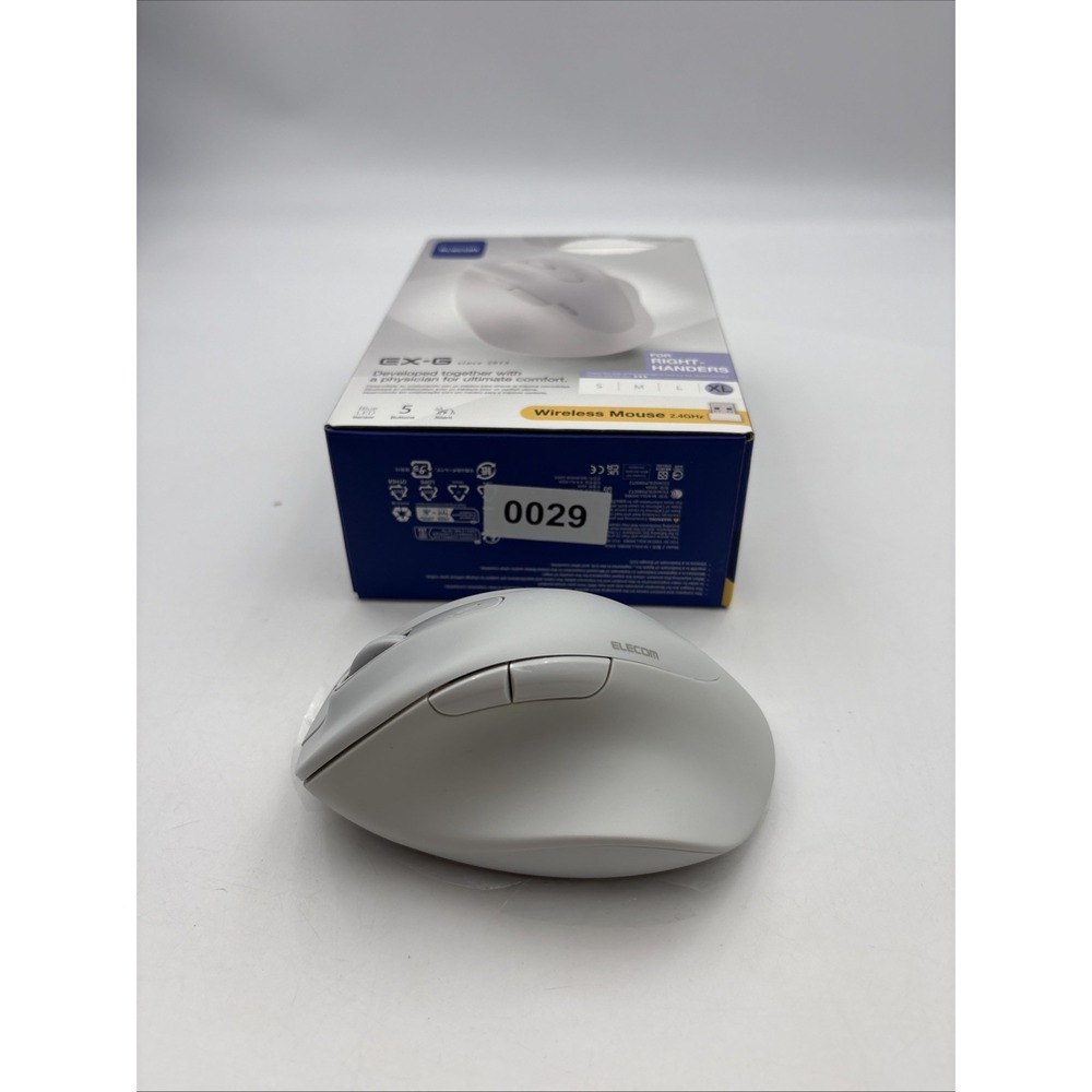 Elecom Wireless Mouse 2.4GHz 5 Buttons, Silent Click, XL